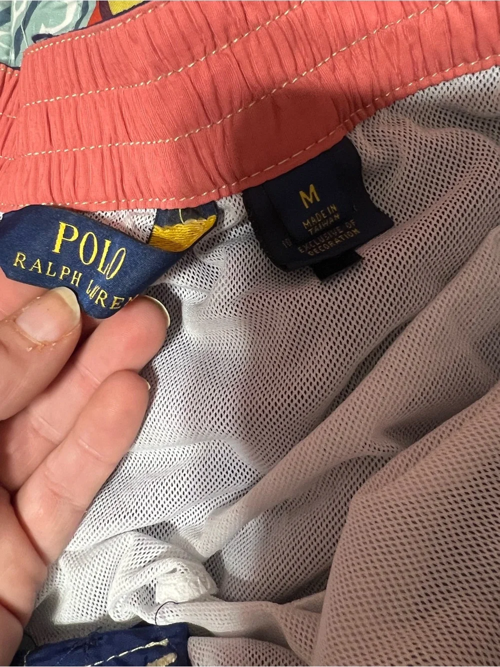 Polo by Ralph Lauren Blue Men's Swim Board Shorts with Cargo Pocket